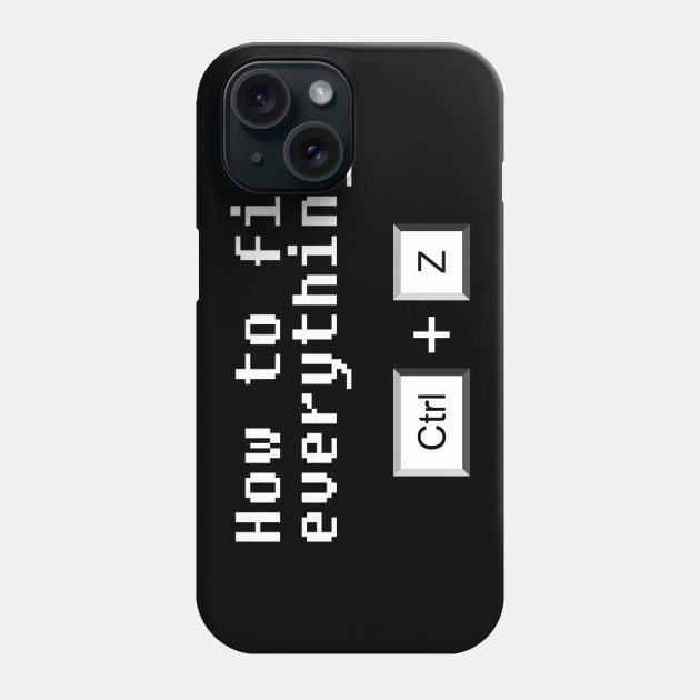 Ctrl Z Phone Case by chuckfinleyart