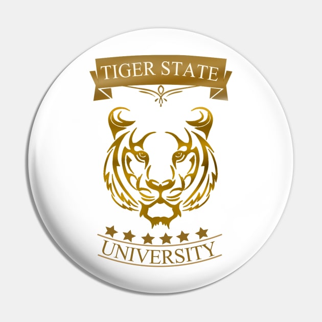 Tiger State University Campus and College Pin by phughes1980