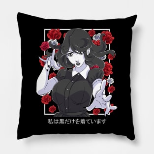 Goth Witch Roses Halloween Sorcery Witchcraft Pillow