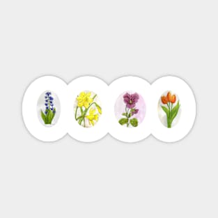 Spring flowers, different motives Magnet