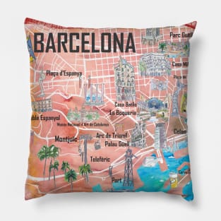 Barcelona, Catalonia Pillow