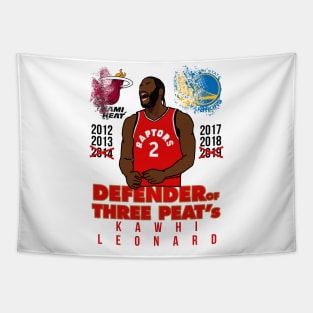 Kawhi Leonard 'Defender Of Three Peats' - NBA Toronto Raptors Tapestry