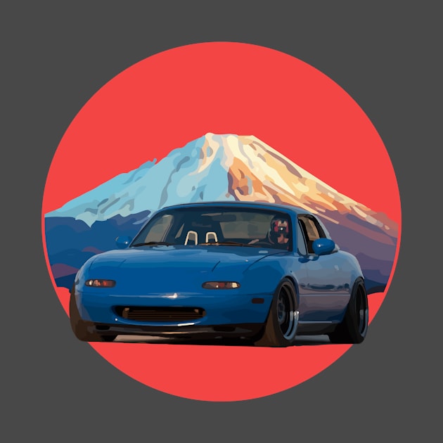 Blue Mazda Miata/MX-5 - Mount Fuji Jinba Ittai Roadster Life by mudfleap