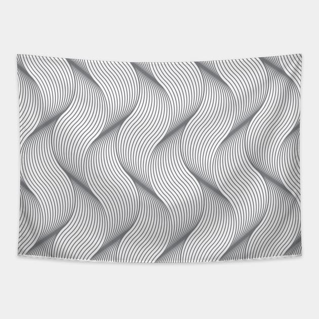 Abstract waves Tapestry by Vilmos Varga