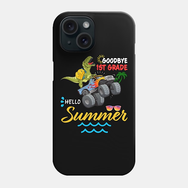 Goodbye 1st Grade Hello Summer, Funny Last Day Of School Gift Phone Case by Printofi.com