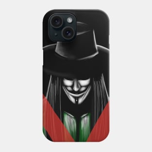 v for vendetta anonymous warrior Phone Case