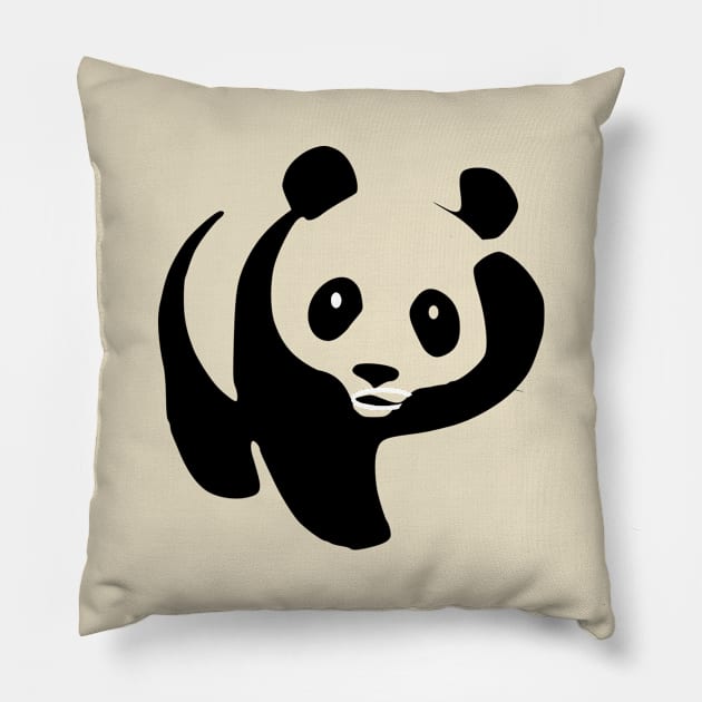 panda drôle Pillow by rami99