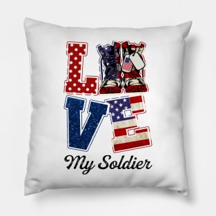 Army Love My Soldier Personalized Pillow