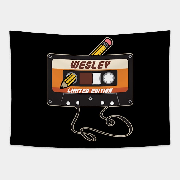 Wesley - Limited Edition Cassette Tape Vintage Style Tapestry by torrelljaysonuk