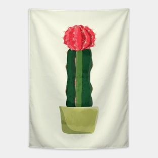 Cactus Flower Illustration Tapestry