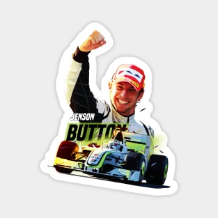 Low Poly Jenson Button Magnet