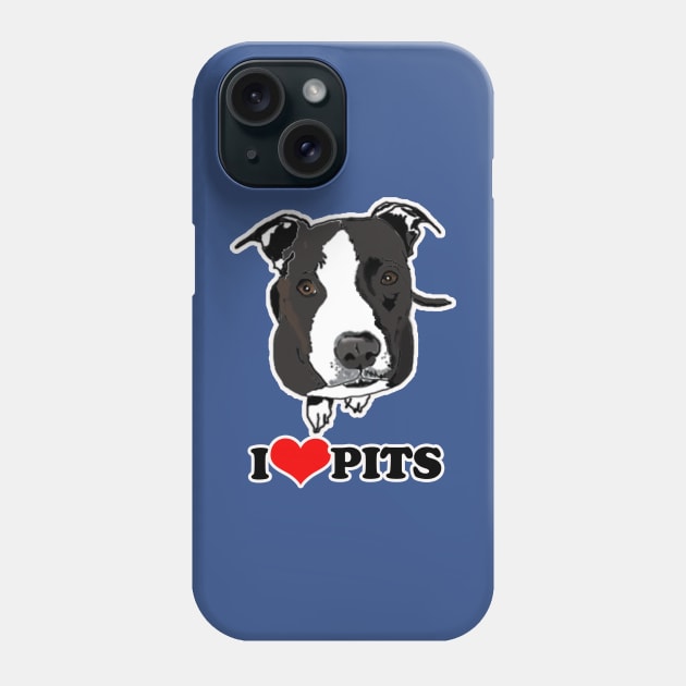 I Love Pit Bulls Phone Case by JessDesigns