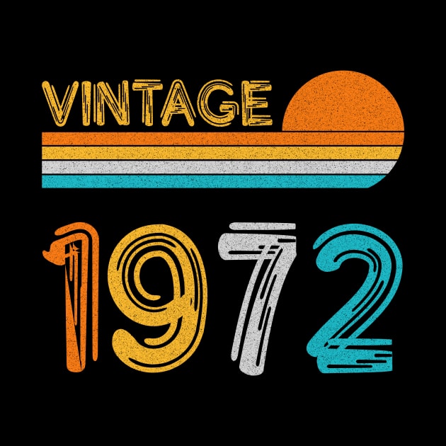 Vintage 1972 Happy 51st Birthday Retro by myreed