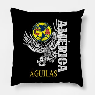 Aguilas del america escudo logo diseño estilo desgastado Pillow