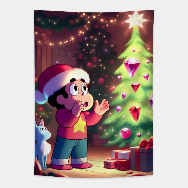 Crystal Holidays Extravaganza: Steven Universe Christmas-Inspired Art for Timeless Cartoon Designs and Festive Gems! Tapestry by insaneLEDP