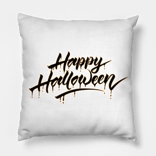 Happy Halloween Grunge Pillow