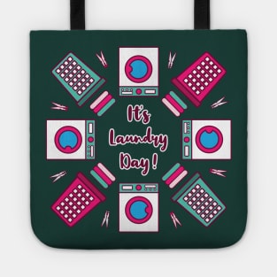 It's Laundry Day Mandala | Green Pink | Dark Green Tote