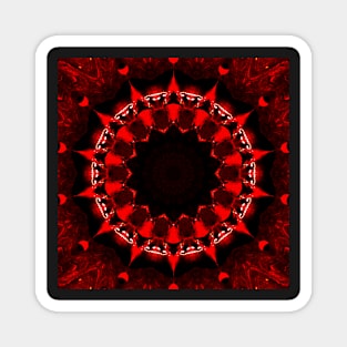 Ominous Red Kaleidoscope pattern (Seamless) 11 Magnet