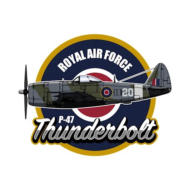 RAF P-47 Thunderbolt by Tailgunnerstudios