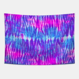 Bright Blue and Purple Shibori Tapestry