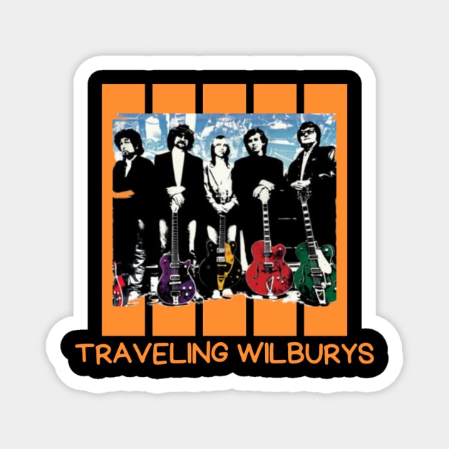 Traveling Wilburys - Retro Magnet by 2 putt duds