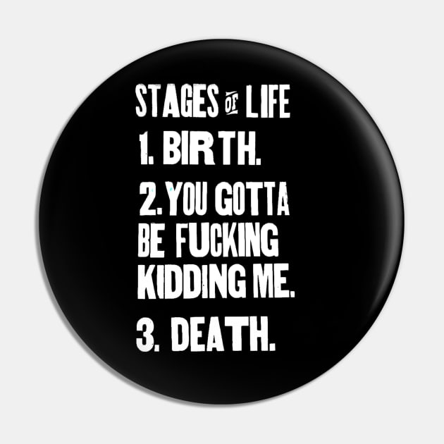 The Stages of Life Pin by Stubbs Letterpress