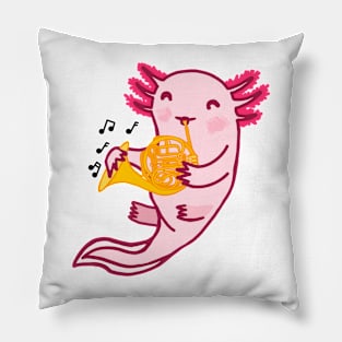 French Horn Axolotl Pillow