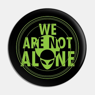Retro Vintage Cute Green Alien UFO UAP Extraterrestrial Believer Slogan Scifi Meme Pin