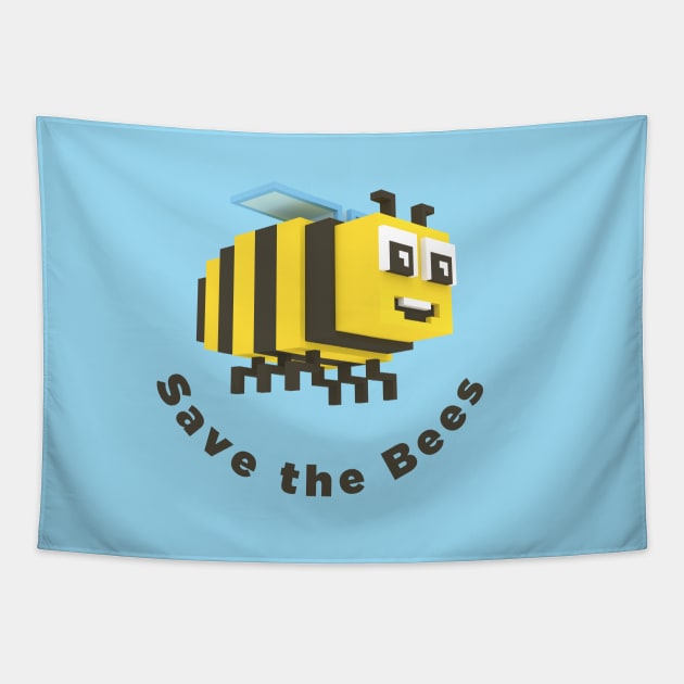 Save the Bees Tapestry by Pixel On Fire