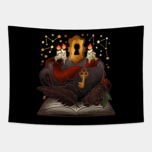 Dark Academia Aesthetic Teacup Tapestry