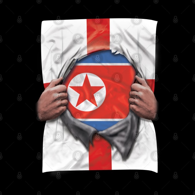 North Korea Flag English Flag Ripped - Gift for North Korean From North Korea by Country Flags