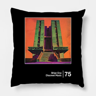 Discreet Music - Minimalist Graphic Artwork Design Pillow