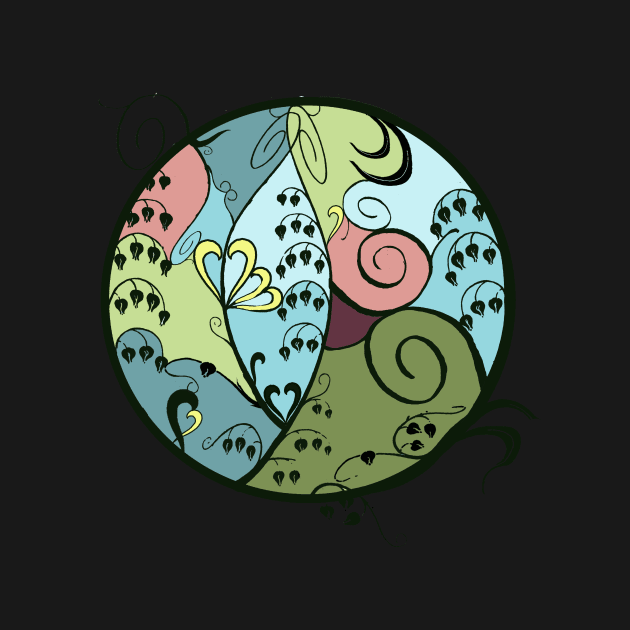 Art Nouveau Garden Circle by DISmithArt