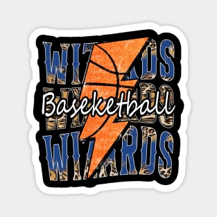 Graphic Basketball Wizards Proud Name Vintage Magnet