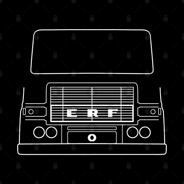 ERF A series classic truck outline graphic (white) by soitwouldseem