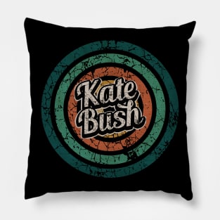 Kate Bush // Retro Circle Crack Vintage Pillow