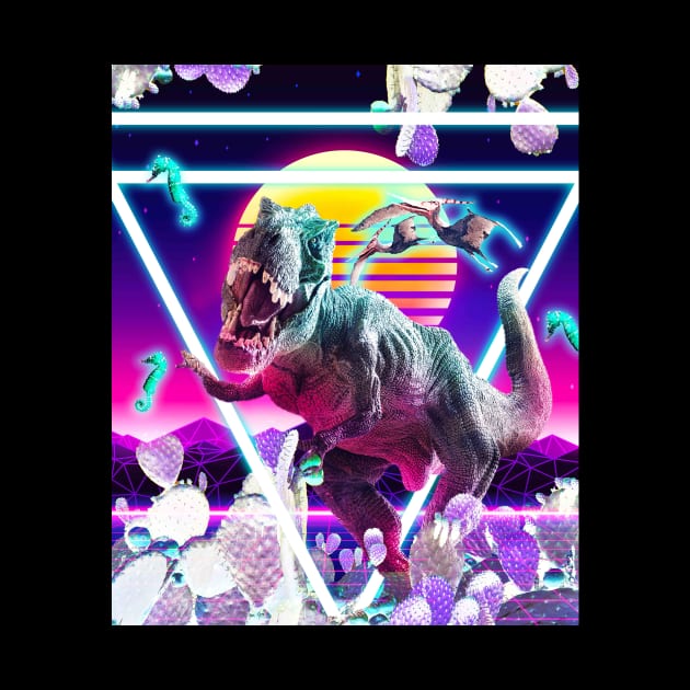 Dinosaur Rave Raving T-Rex by Random Galaxy