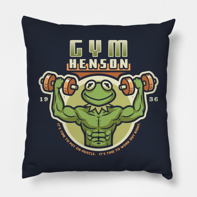 Gym Henson Pillow by chocopants