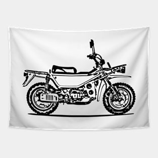 Motra 125 Motorcycle Sketch Art Tapestry