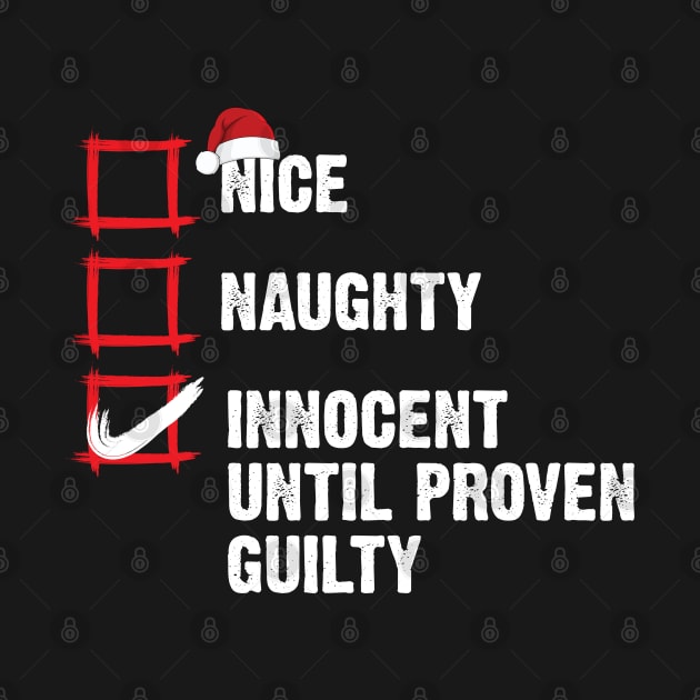 Nice Naughty Innocent Until Proven Guilty Christmas List by Emma