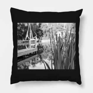 Waterside Iris on the Norfolk Broads Pillow