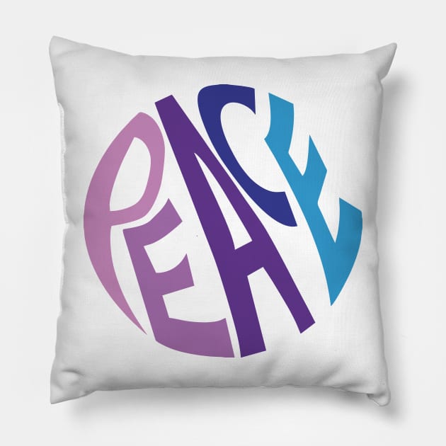 Color peace Pillow by by fend