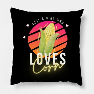 Just A Girl Who Loves Corn Colorful Pillow