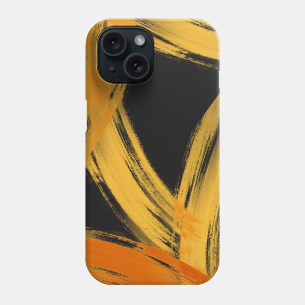 yellow strokes Phone Case by Pacesyte