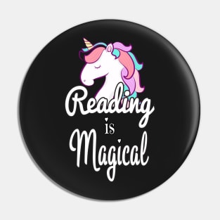 Reading Is Magical Unicorn - Cute Librarian Pin