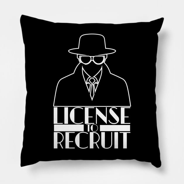 Funny HR Manager Recruiter Pillow by Emmi Fox Designs