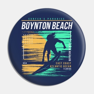 Retro Surfing Boynton Beach, Florida // Vintage Surfer Beach // Surfer's Paradise Pin