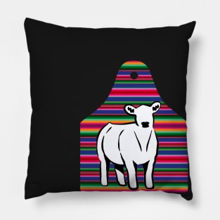 Serape Ear Tag - Cow - NOT FOR RESALE WITHOUT PERMISSION Pillow