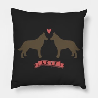 Belgian Malinois in Love Pillow