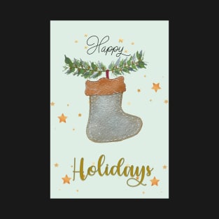 Christmas Stocking Postcard T-Shirt